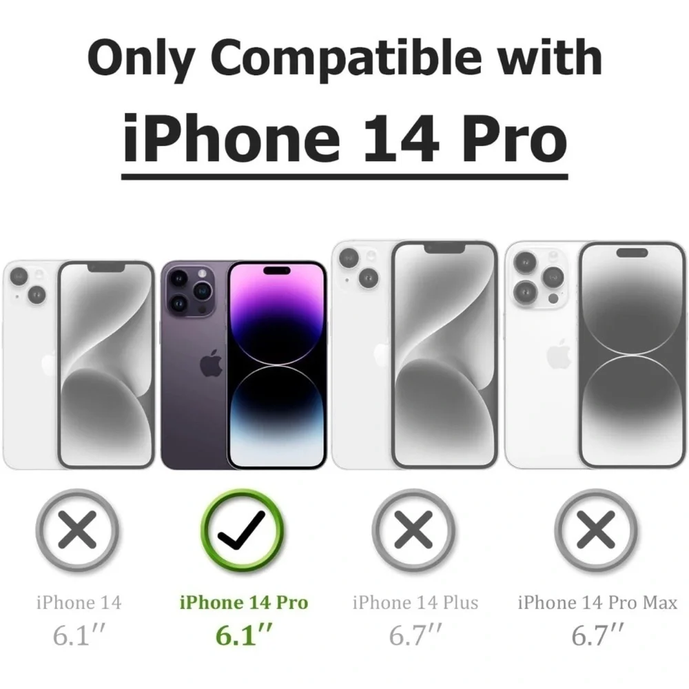 iPhone 14 Pro Case with Card Holder Soft Liquid Silicone Credit Card Slot,purple